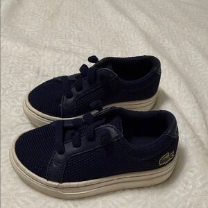 Lacoste Kids Navy & White Low-Top Sneakers